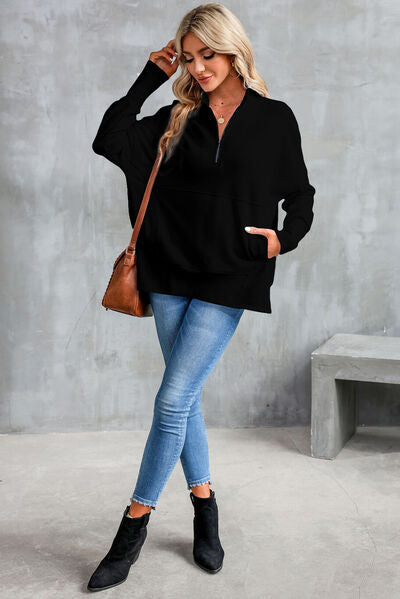 Klara | Damen Winter Zip-Up Pullover