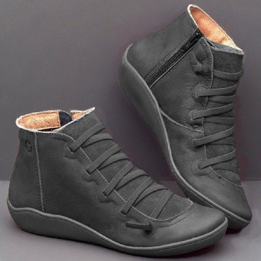 Doris | Damen Winter Schnürstiefel aus Leder