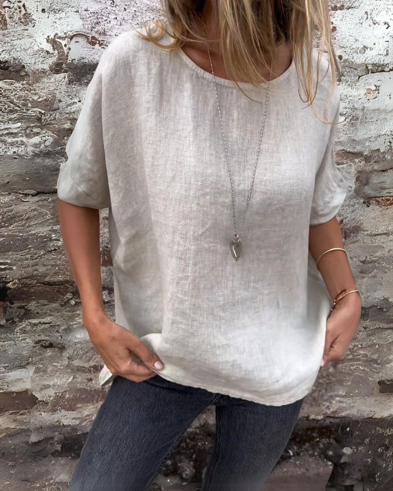 Felicia | Damen Sommerbluse mit Lockere Passform