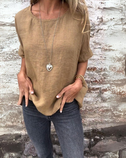 Felicia | Damen Sommerbluse mit Lockere Passform