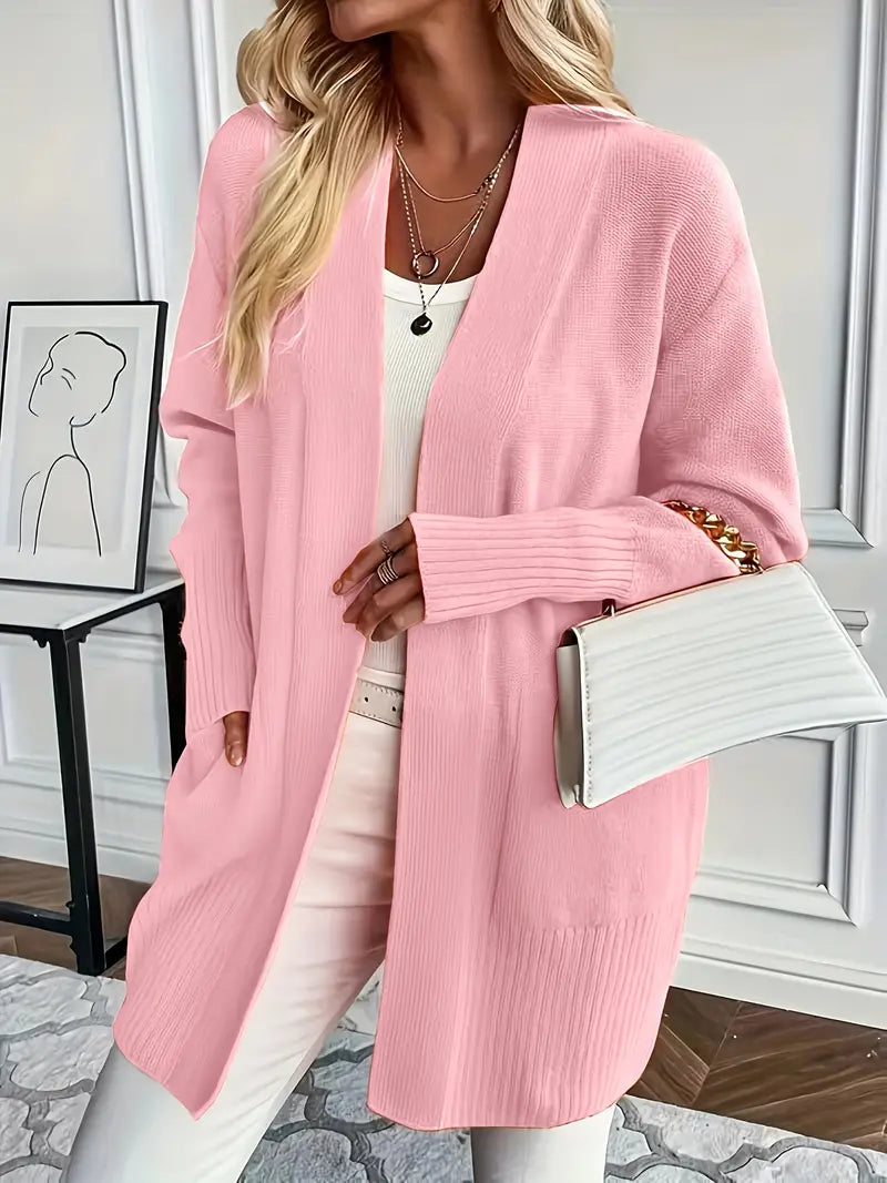 Viviane | Damen Gemütlicher Winter Cardigan mit offener Front