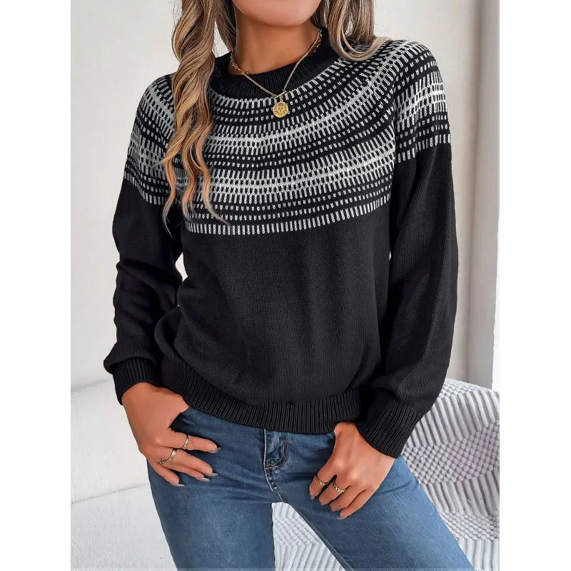Marie | Damen Winter Strickpullover mit Musterdesign