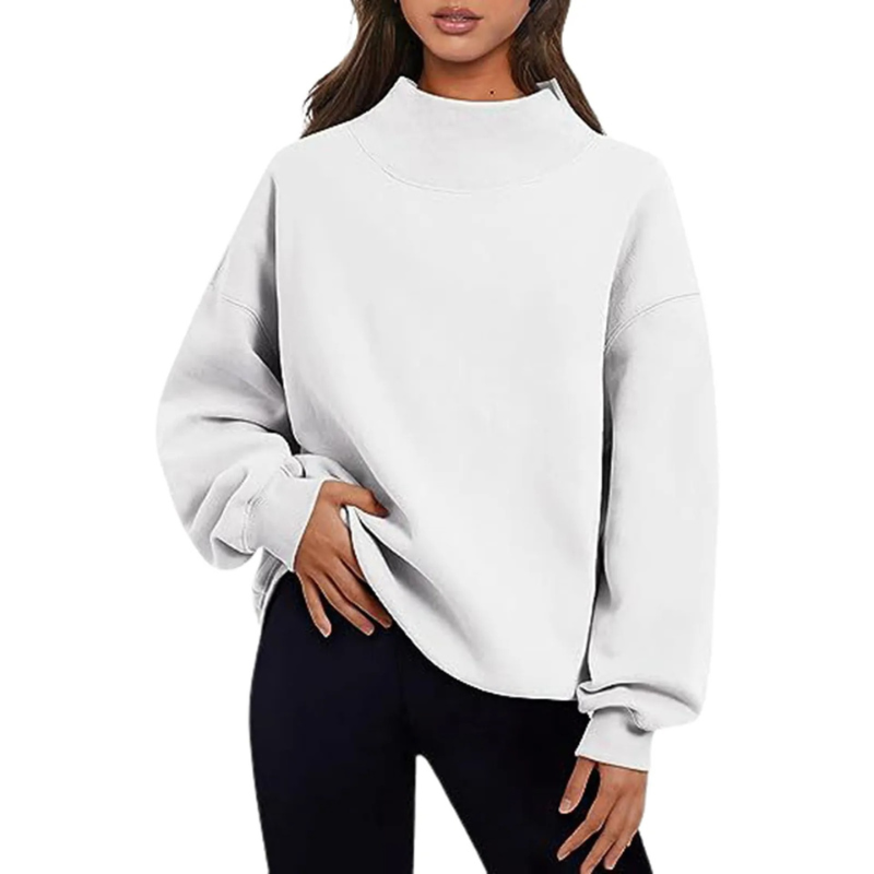 Annika | Damen Lässiges Oversize-Pullover-Sweatshirt