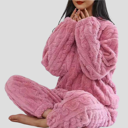 Emilia | Damen Warmes Winter-Pyjama-Lounge-Set