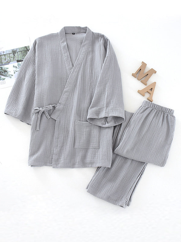 Anna | Damen Kimono-Pyjama-Set mit lockerem Schnitt