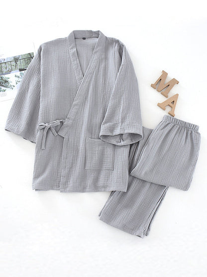 Anna | Damen Kimono-Pyjama-Set mit lockerem Schnitt