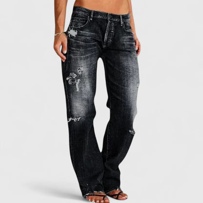Theresa | Damen Vintage-Jeans mit Lockerer Passform und Waschung