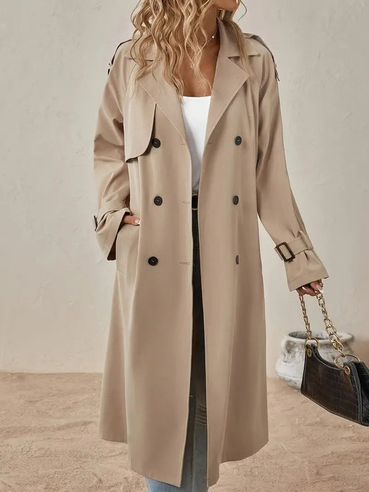 Claudia | Damen Eleganter Winter Trenchcoat
