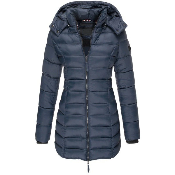 Victoria | Damen Taillierter Steppmantel mit Kapuze