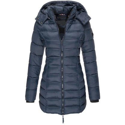 Victoria | Damen Taillierter Steppmantel mit Kapuze