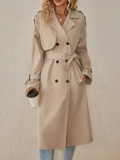 Claudia | Damen Eleganter Winter Trenchcoat