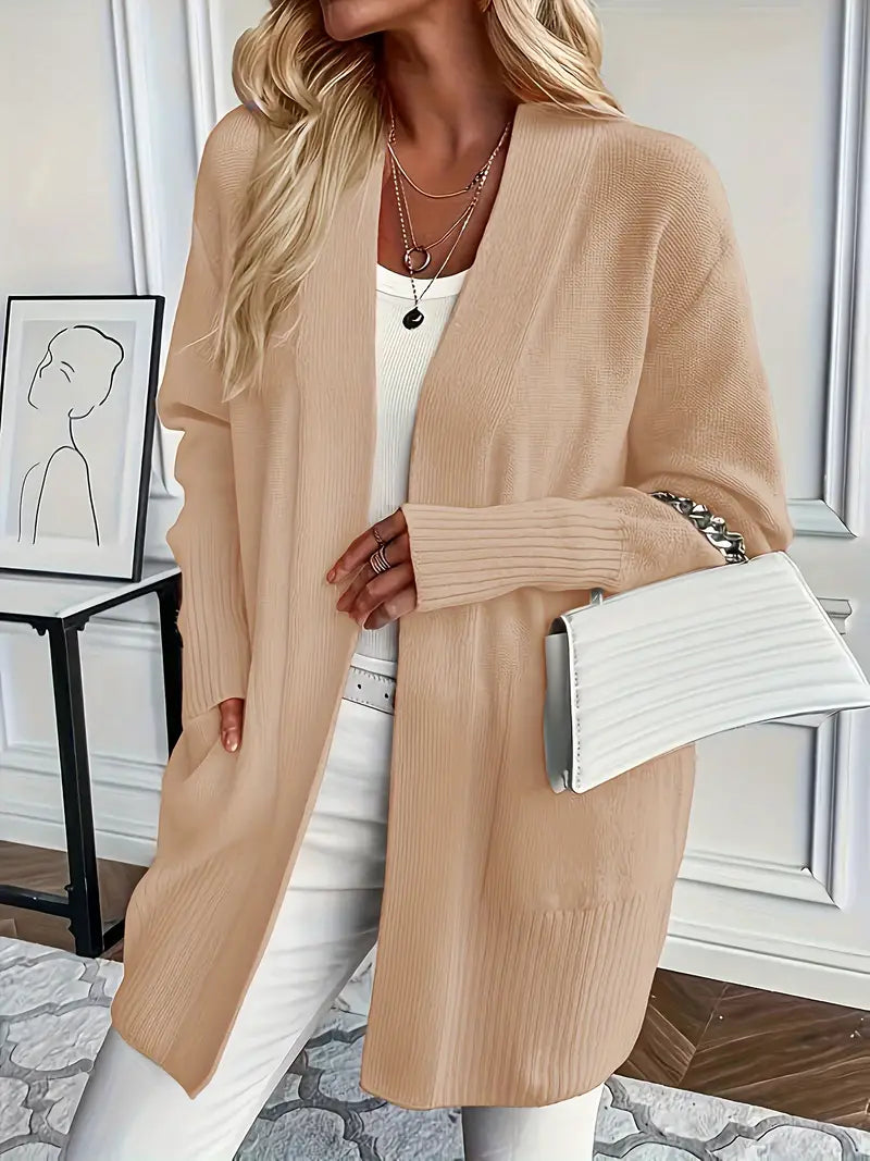 Viviane | Damen Gemütlicher Winter Cardigan mit offener Front