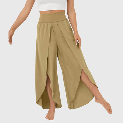 Jasmin | Damen Luftige Lounge-Hose mit Schlitz-Design