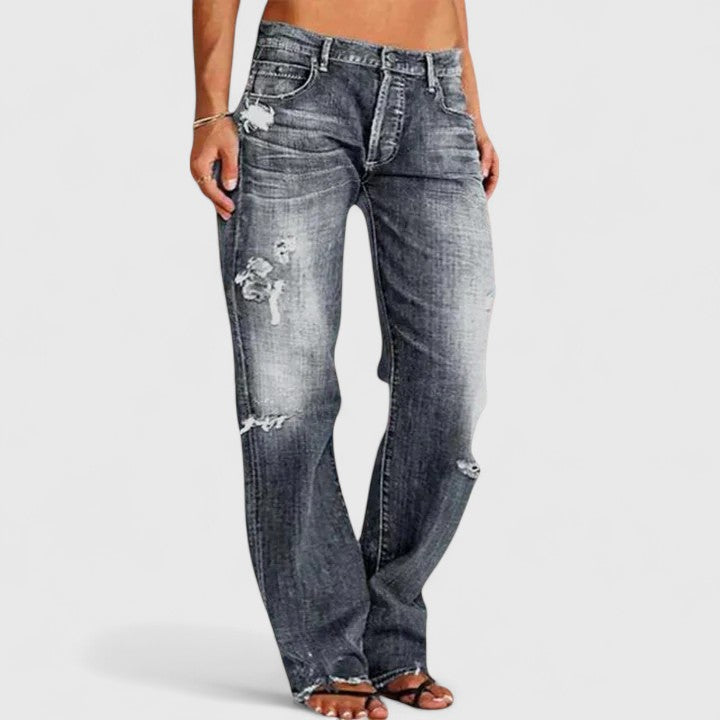 Theresa | Damen Vintage-Jeans mit Lockerer Passform und Waschung