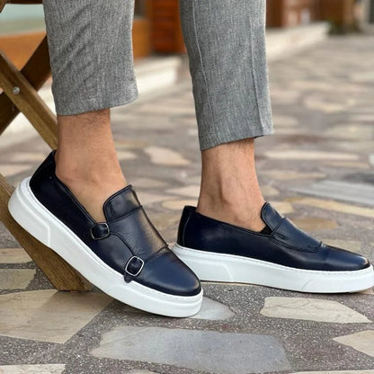 Konrad | Herren Leder Slipper mit Schnallen