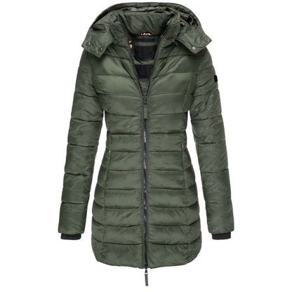 Victoria | Damen Taillierter Steppmantel mit Kapuze