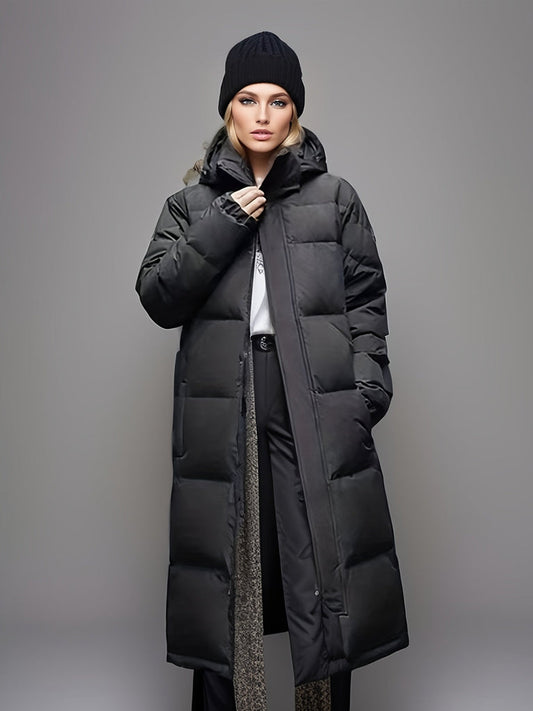 Andrea | Damen Winter-Mantel mit Kapuze und Steppung
