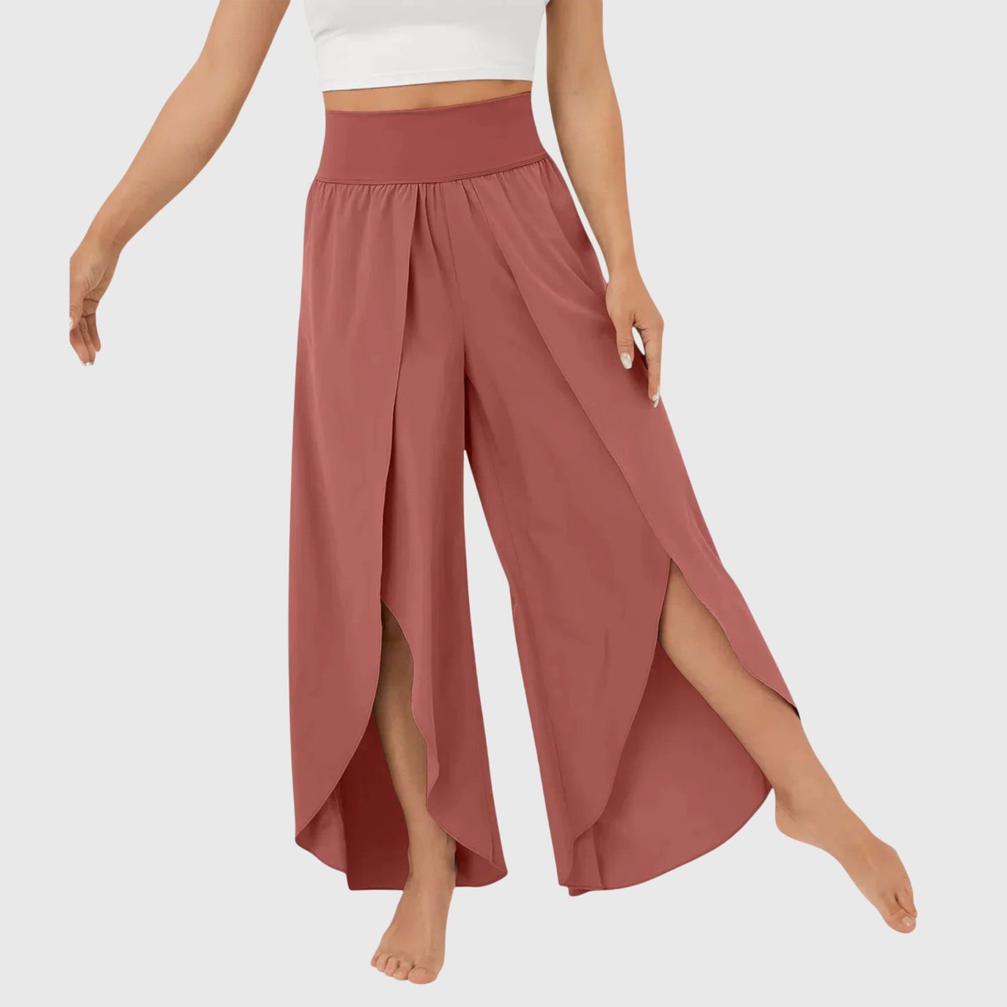 Jasmin | Damen Luftige Lounge-Hose mit Schlitz-Design