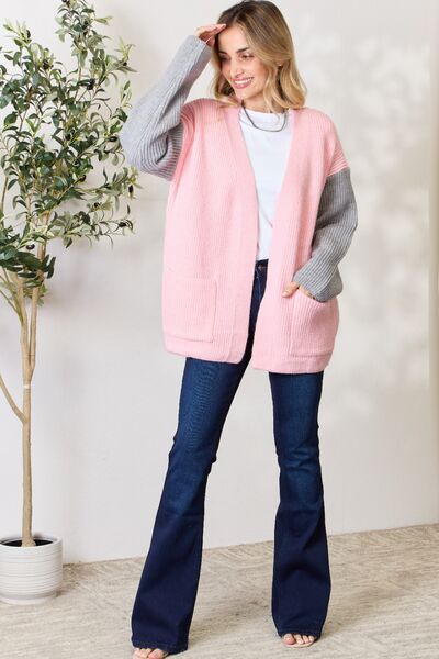 Maria | Damen Winter Cardigan mit Farbblock-Design