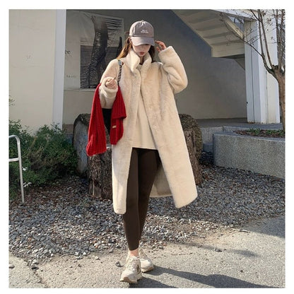 Pauline | Luxus Kunstpelz Mantel für Damen Wintermode