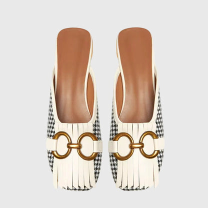 Kerstin | Damen Slip-On Sandalen mit Schnallendesign