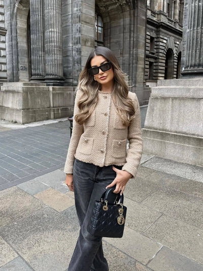 Ursula | Damen Elegante Winter Tweed Jacke