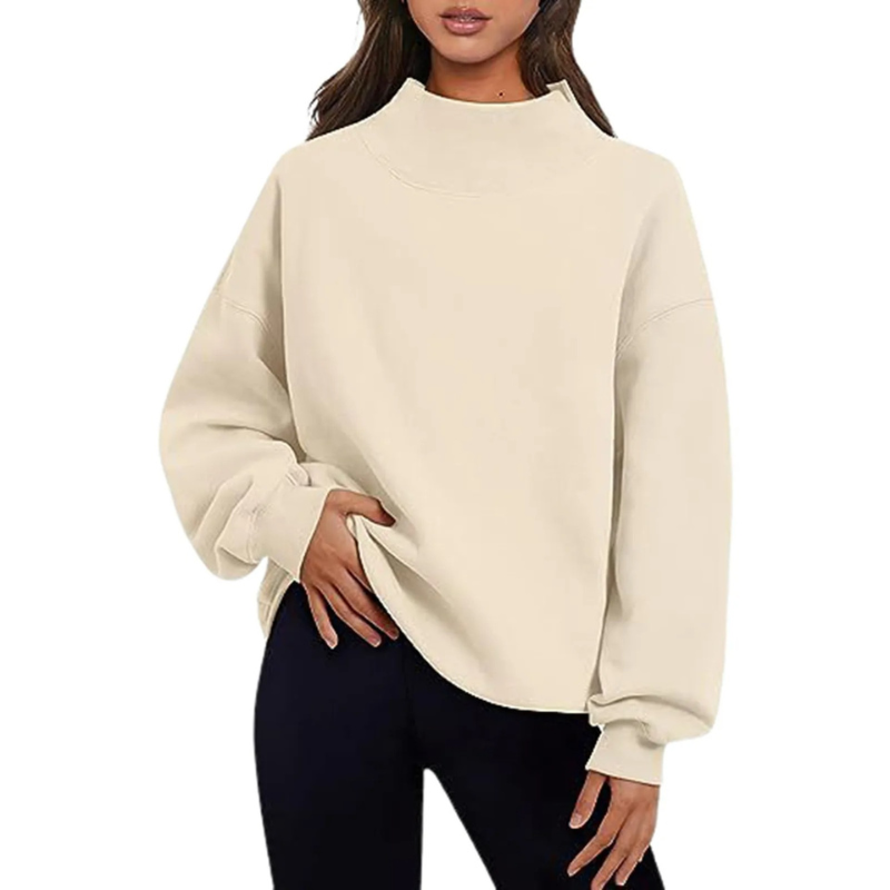 Annika | Damen Lässiges Oversize-Pullover-Sweatshirt