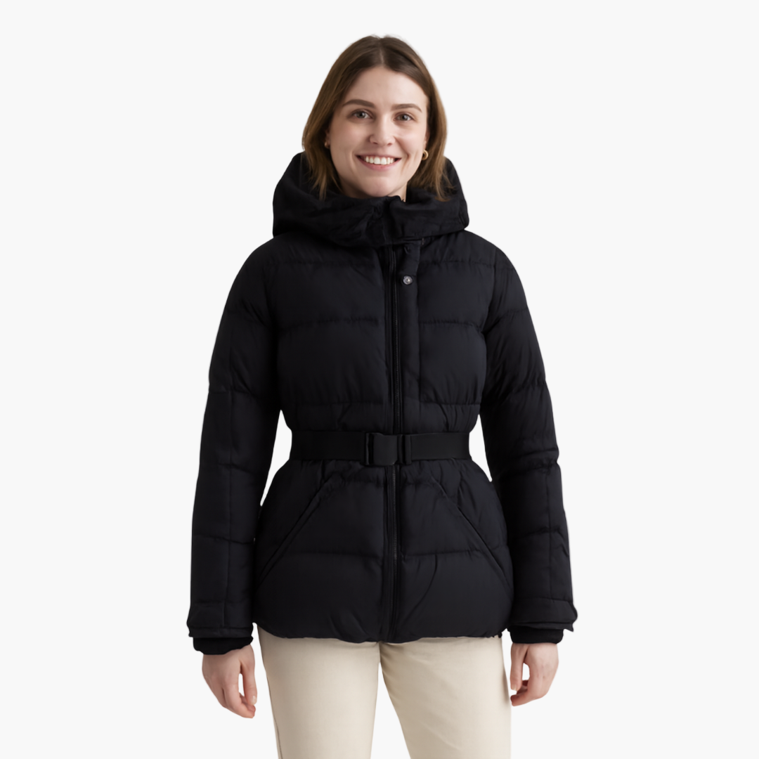 Daniela | Damen Warmer Steppmantel mit Kapuze für Kalte Winter