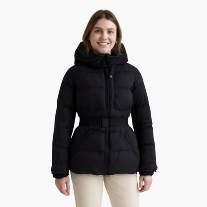 Daniela | Damen Warmer Steppmantel mit Kapuze für Kalte Winter