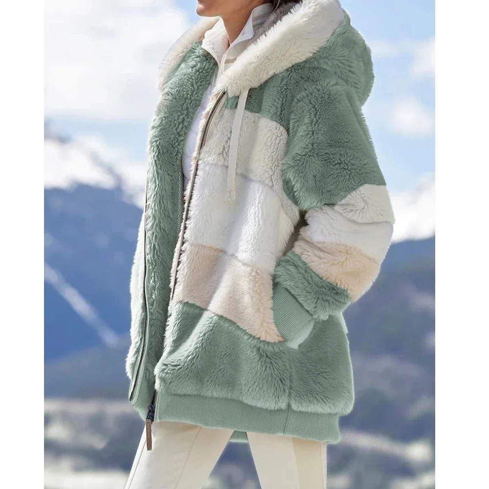 Felicia | Damen Winter Hoodie mit Felljacke