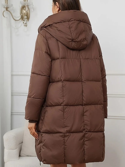 Sabine | Damen Warmer Kapuzen Puffermantel für den Winter