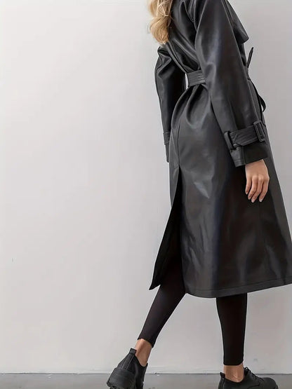 Julia | Damen Trenchcoat mit Gürtel und langen Ärmeln