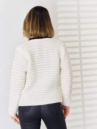 Greta | Damen Winter Cardigan mit Knopfleiste