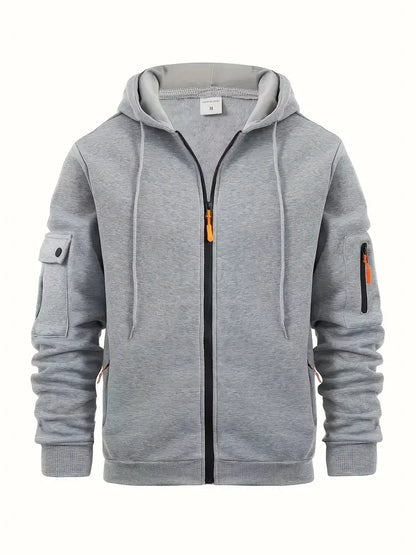 Florian | Herren Klassische Hoodiejacke mit Reißverschluss vorne