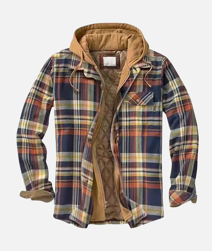 Peter | Herren Karierter Kapuzenpullover Jacke für Winter