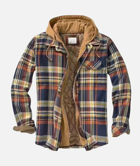 Peter | Herren Karierter Kapuzenpullover Jacke für Winter
