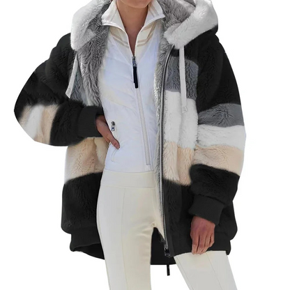 Felicia | Damen Winter Hoodie mit Felljacke