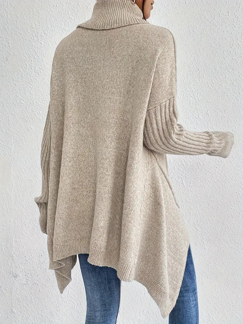 Doris | Damen Winter Strickpullover mit Rollkragen
