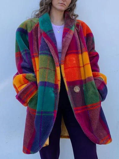 Greta | Damen Oversized Winter Karomantel