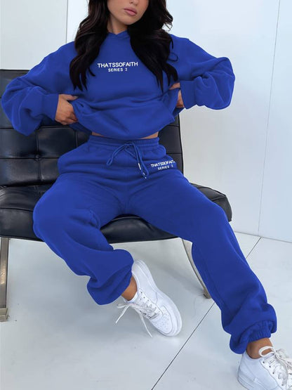 Edith | Damen Lässiger Winter Trainingsanzug Set