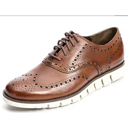 Max | Herren Klassische Wingtip Schnür-Oxford-Schuhe