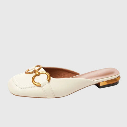 Kerstin | Damen Slip-On Sandalen mit Schnallendesign