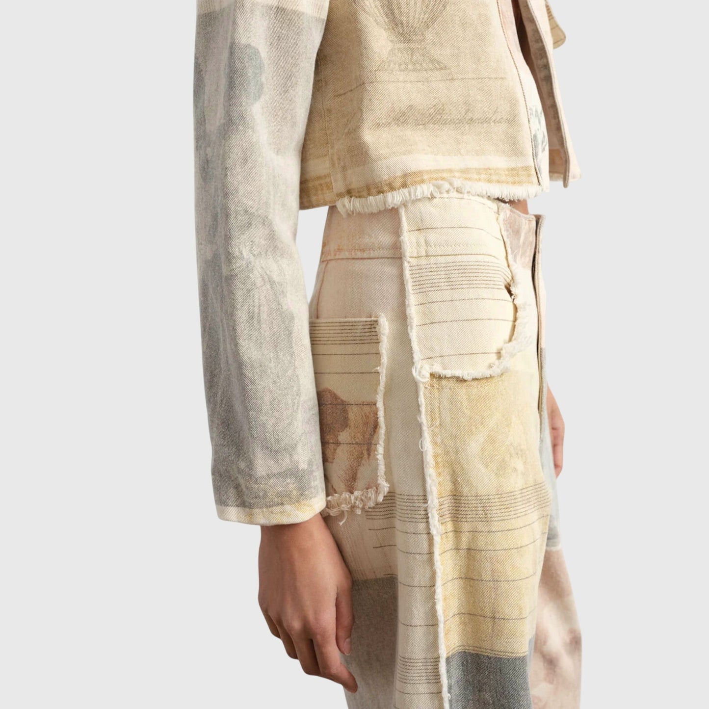 Rita | Damen Vintage-Jeans mit Hoher Taille und Print