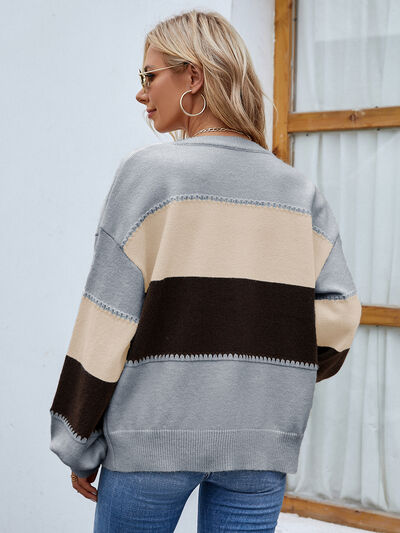 Pauline | Damen Winter Strickjacke mit Knöpfen