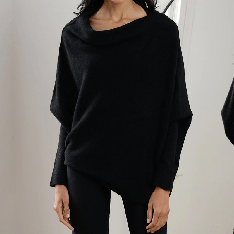 Laura | Winter Damen Off-Shoulder Lockerer Pullover