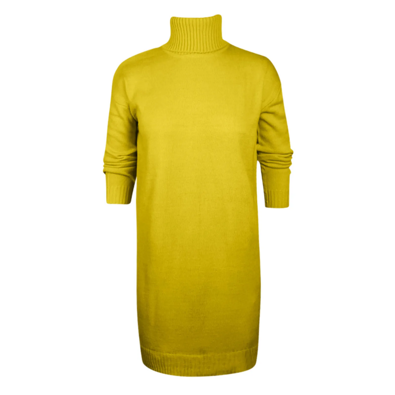 Lydia | Damen Winter Rollkragen Strickkleid