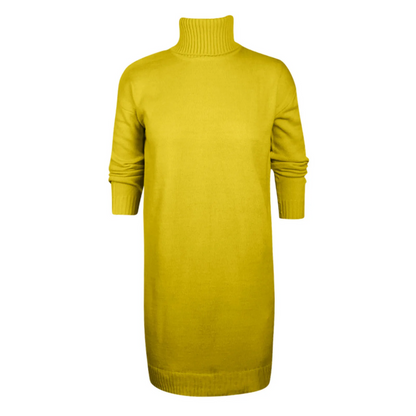 Lydia | Damen Winter Rollkragen Strickkleid