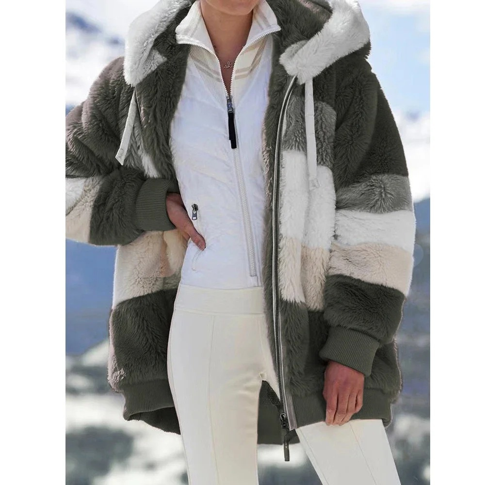 Felicia | Damen Winter Hoodie mit Felljacke