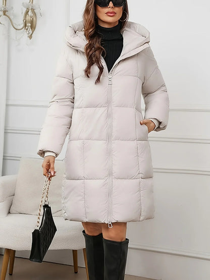 Sabine | Damen Warmer Kapuzen Puffermantel für den Winter