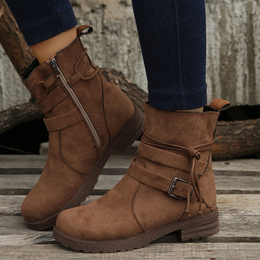 Helga | Damen Winter Stiefelette mit Reißverschluss